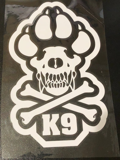 K-9 Skull Crossbones 6x3.5
