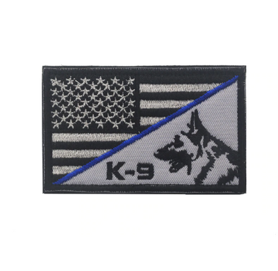 USA K-9 Thin Blue Line Patch - 2x3