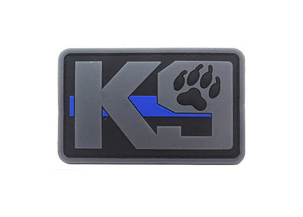 K-9 Thin Blue Line Police Patch (3.5 Inch) K9 Velcro Hook and Loop Bad –  karmapatch.com